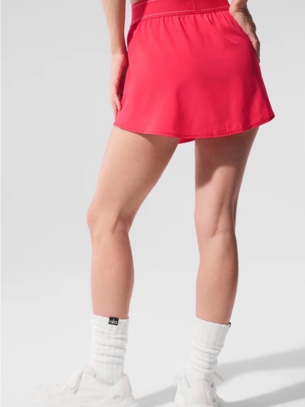 ALO Yoga Candy Red Match Point Tennis Skirt - Picture 3 of 8